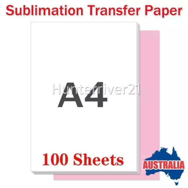 100 Sheets Quality A4 Dye Sublimation Paper Inkjet Printer Heat Transfer NEW