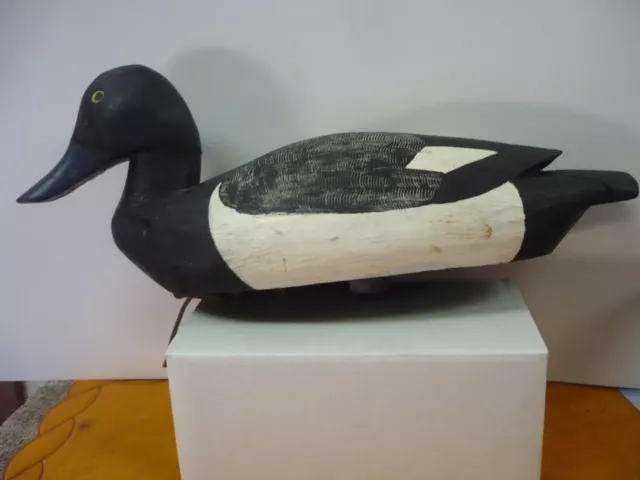 VINTAGE BLUE-BILL DRAKE DUCK DECOY: Ontario #D-175