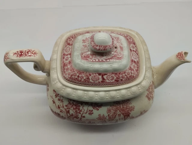 Ancienne cafetière / théière, décor Iris, de Villeroy & Boch Blanc
