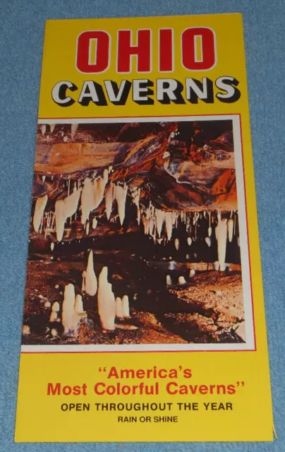 Vintage Circa 1980s Ohio Caverns West Liberty Ohio Travel Brochure