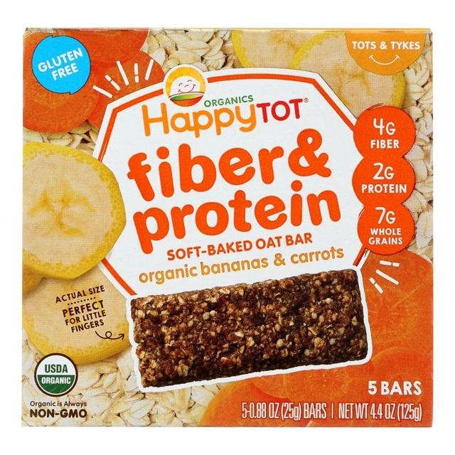 Happy Tot Fiber and Protein - Apple Peach Pumpkin Cinnamon Case of 6 0.88 oz.