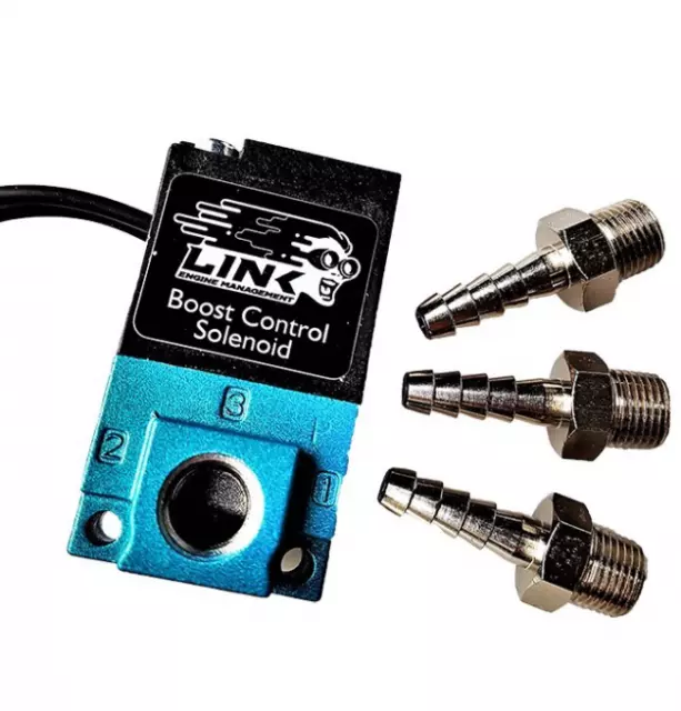 Link ECU G4+ Link Boost Control Solenoid 3 x 1 8 NPT Ports With 3 Barb Fittings