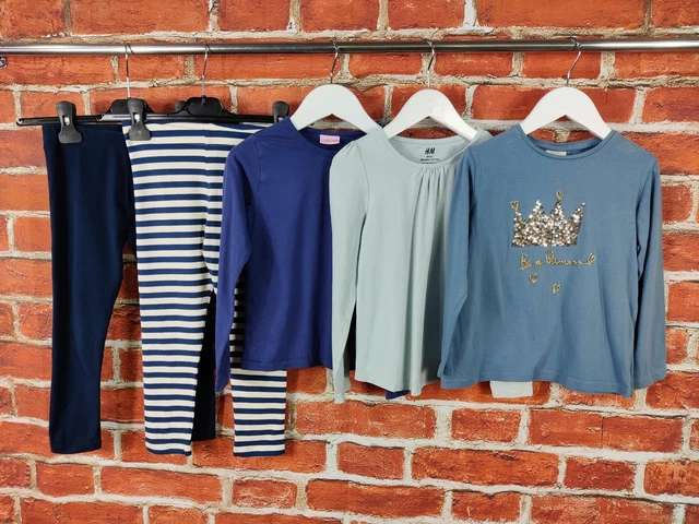 Girls Bundle Age 5-6 Years Next Zara Etc Leggings Blue T-Shirts Sequins 116Cm