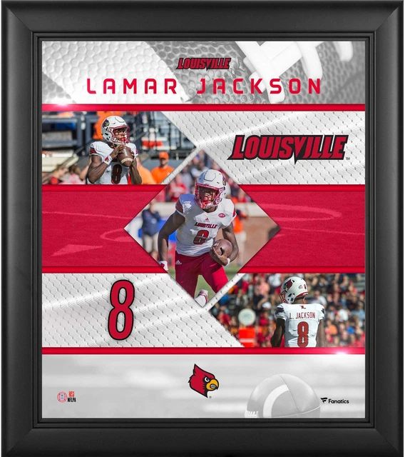 Lamar Jackson Louisville Cardinals Framed 15" x 17" Stitched Stars Collage