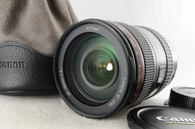 [ Haut Mint Avec / Étui Capuchons] Canon Ef 24-105mm F/4 L Is USM Zoom Lens De