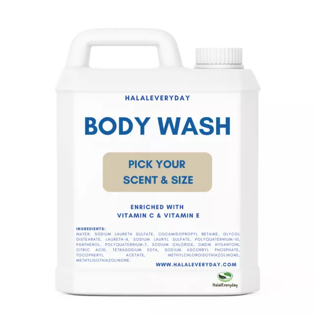 Body Wash Base - Scented & Unscented Natural Enriched With Vitamin C & E Bulk