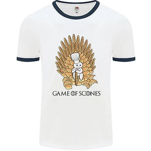 Maglietta Game of Scones Funny Movie Parody GOT da uomo bianca 2
