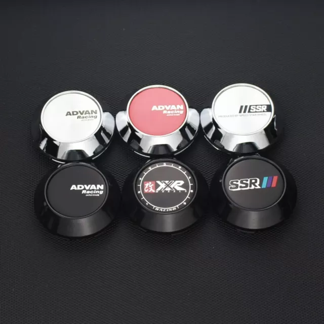 4pcs xxr racing wheel hub caps 65mm OD 60mm ID advan wheel center cap ssr racing