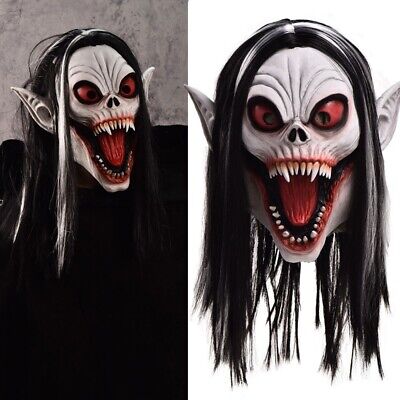 Halloween Vampire Monster Latex Mask Horrifying Fangs Masquerade Party Supplies