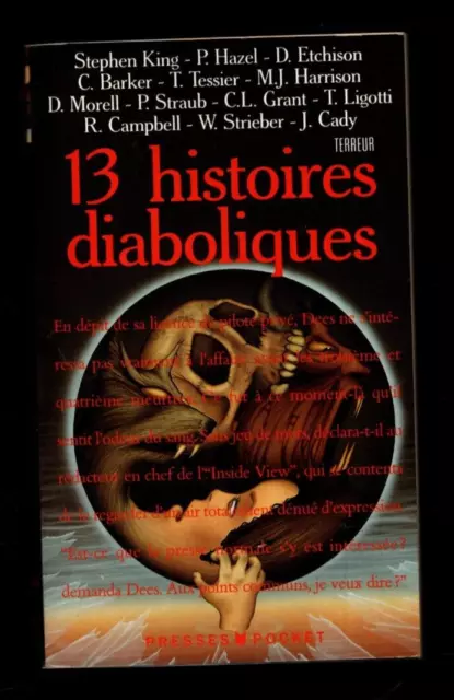 13 Histoires diaboliques. ANTHOLOGIE. Presses Pocket Terreur 1992 Neuf