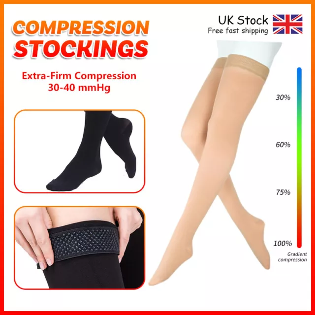 Compression Stockings Men Women Thigh High DVT Socks 30-40 mmHg Medical Swelling