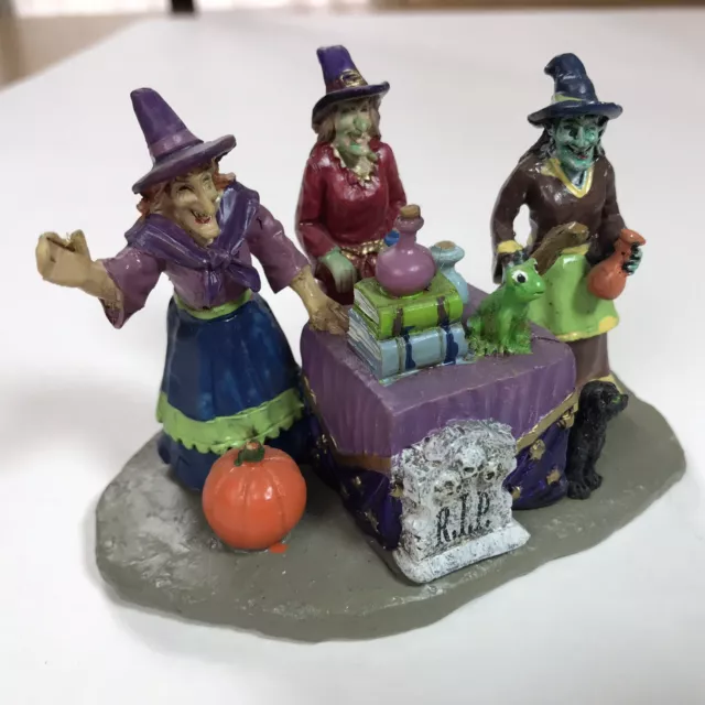 Lemax Spooky Town Potion Time 23950 Retired Trio of Witches Halloween Village 2