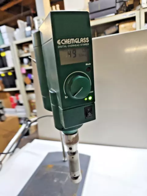 Chemglass Digital Overhead Stirrer Homogenizer 50 - 2000 RPM | FULLY TESTED