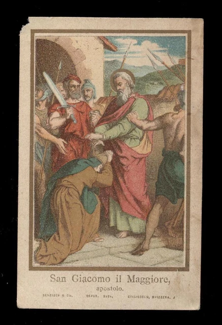 antico santino cromo-holy card S.GIACOMO MAGG. AP.