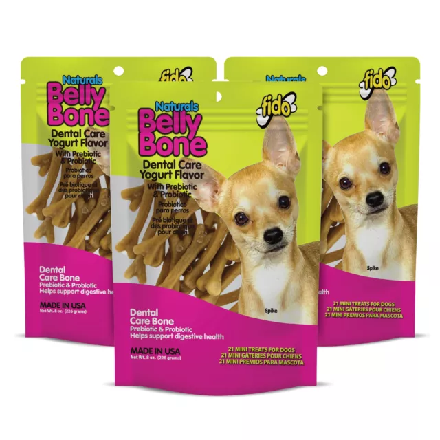 Fido Belly Bone Yogurt Dog Bone - Mini 21ct (Pack of 3)