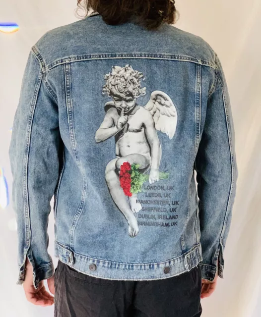 Men's YOUNG THUG Denim Cherub Jacket SMALL Mint Condition Sold out at stores NWT