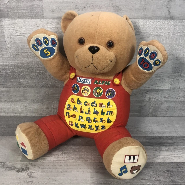 VTECH ALFIE ALPHABET Interactive Educational Plush Toy 12” Bear Talks ...