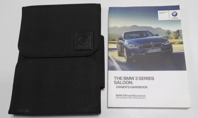 Genuine Bmw 3 Series Saloon F30 Handbook Owners Manual Wallet 2015-2019 A-29