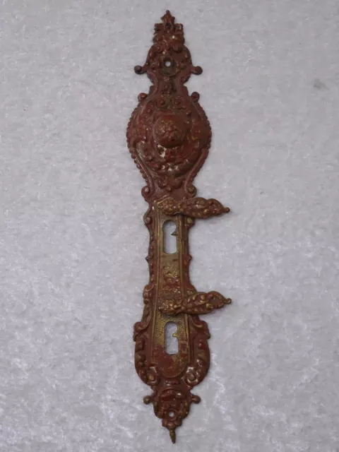 Quvlty - Antiguo Historicismo Diseño Metal Herraje Puerta - Vintage Um 1900