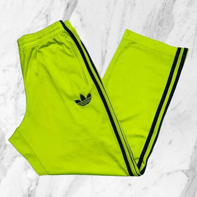 ADIDAS PANTALONI TUTA Uomo Giallo Fluo Orlo Zip Molto Rari Tre Strisce Taglia S EUR 99 00 PicClick IT