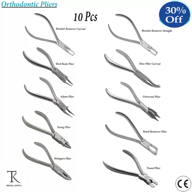 Range Of Orthodontic Pliers Utility Loop Forming & Wire Bending Archwire Removal