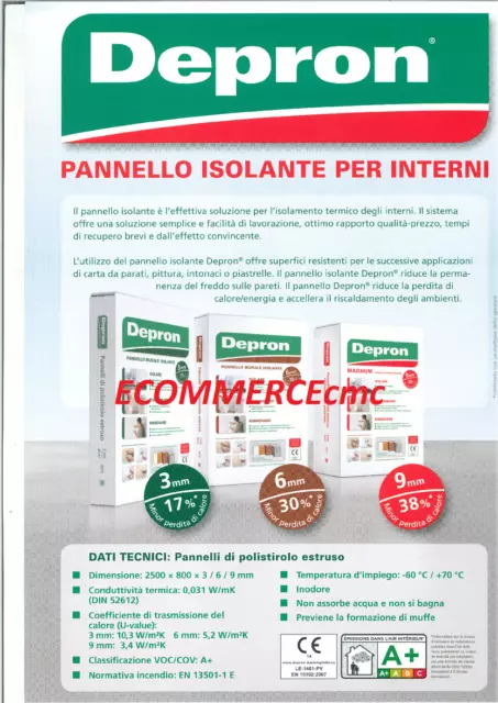 Pannello Isolante Depron 80x125 cm spessore 3, 6, 9, 12mm! ORIGINALE CONF.INTERE