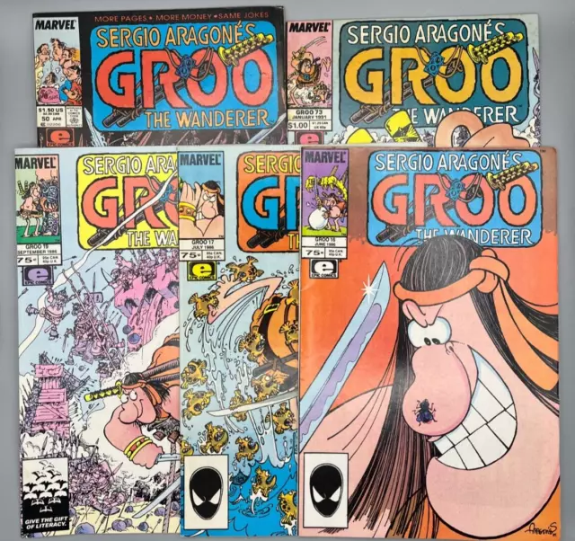 Marvel Groo The Wanderer Mixed Lot (5 Books) AVG VF+ 8.5