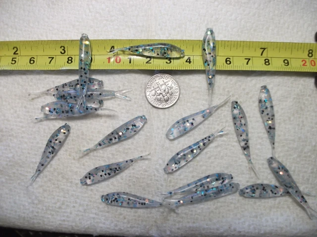 Lotto 100 Spider Jigs Assortiti 2 3/4" Haddock Per Panfish - Esche Morbide