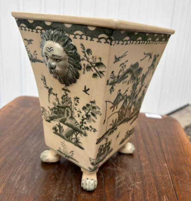 JARDINIÈRE ANCIENNE FILLE EN PORCELAINE - OLD PORCELAIN GIRL PLANTER - BON ÉTAT