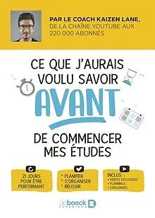 CE QUE J'AURAIS voulu savoir avant de commencer mes é... | Livre | état ...