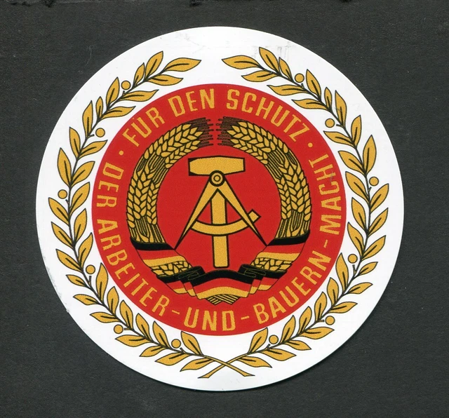 DDR EAST GERMANY NVA National Peoples Army Die Cut Sticker 3.5