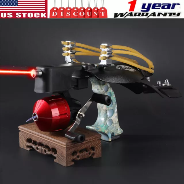 PRO HUNTING FISHING Slingshot with Laser High Velocity Catapult