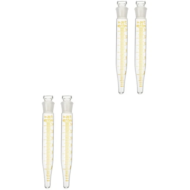 4 pcs  15ml Centrifuge Tubes Test Tubes Laboratory Centrifuge Tubes with Lid