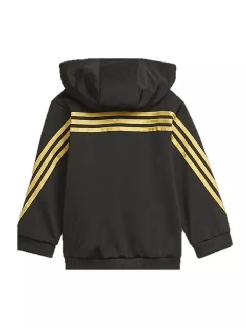 Adidas set tuta da pista bambini Future Icon (H28834) nero/oro 3