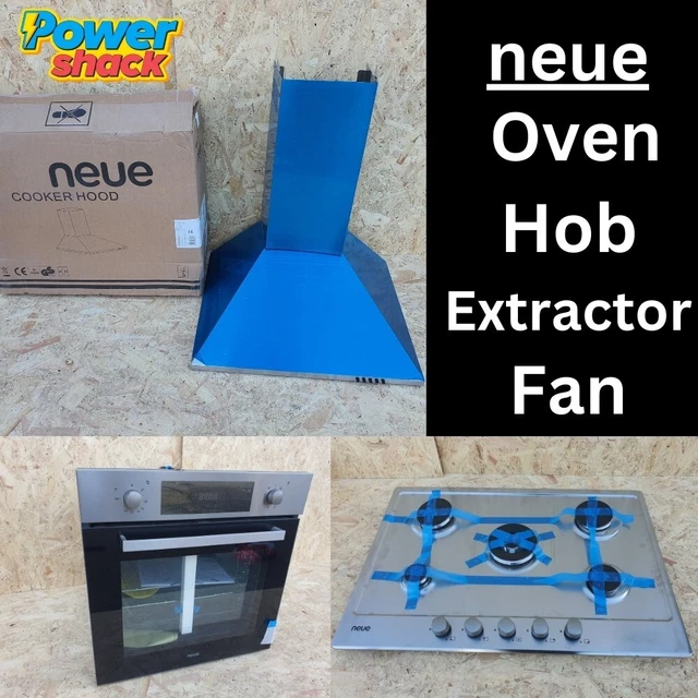 NEUE OVEN, GAS Hob and Extractor fan / Cooker hood Stainless Brand New