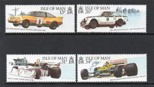 Isle Of Man Mnh 1988 Sg361-364 Motor Sport