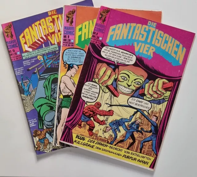 AUSWAHL = Die Fantastischen Vier Marvel Comic Hefte / Williams 1974 bis 1978