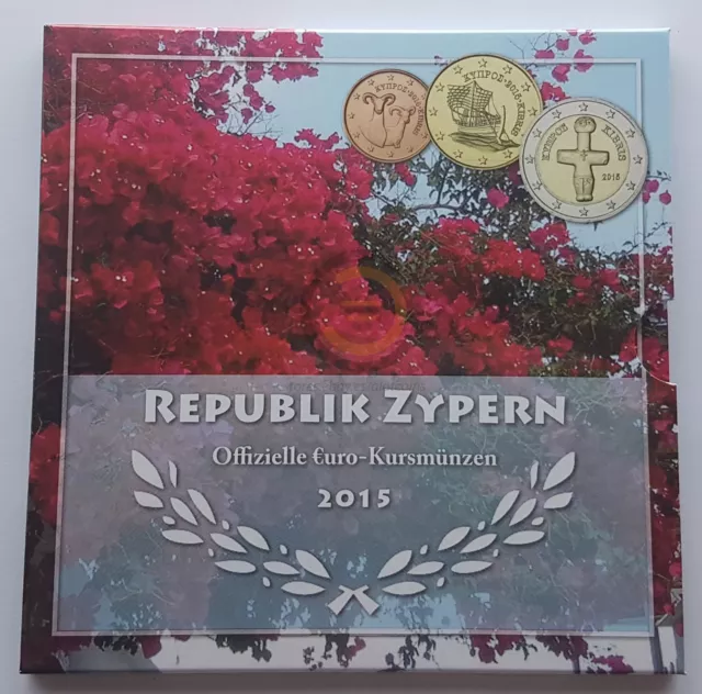 Pack Monedas 3,88 Euros Chipre Año 2015 Zypern Cyprus Euro Set