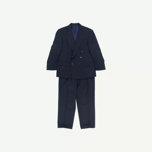 Bailey and Simpkin Mens Navy Wool blend Regular Suit 2 Piece 46" L 29" W 37"