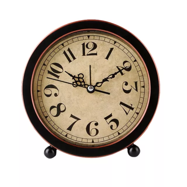 Alarm Clock Silent Non Ticking Small Decor for Table Decorate