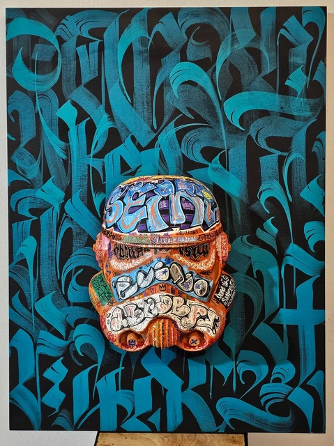 SKAYZOO (FR) GRAFFITI signé sur bois 85x44cm -cope2/seen/taki