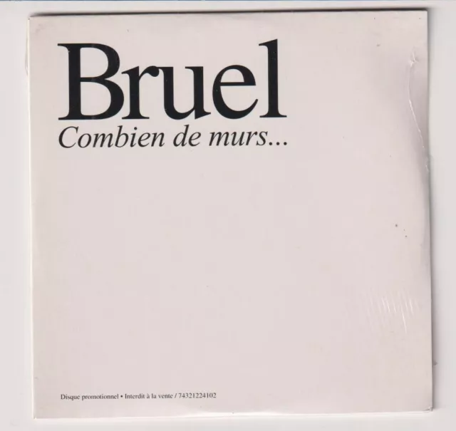 Promo Cd Single(Sealed/Neuf) Patrick Bruel Combien De Murs