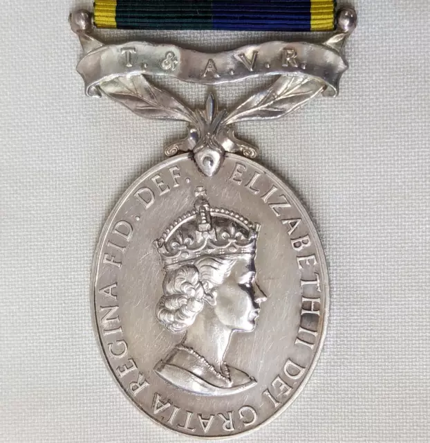 British Army T & A. V. R. Efficiency Medal Royal Signals QEII - Blackburn