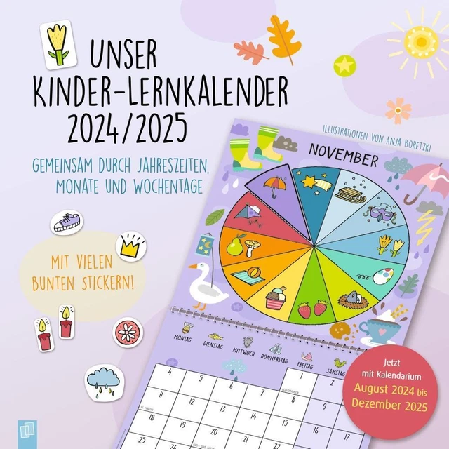 UNSER KINDER-LERNKALENDER 2024/2025  Kalender  Deutsch (2024)  34 S.  2025 EUR 18,79 