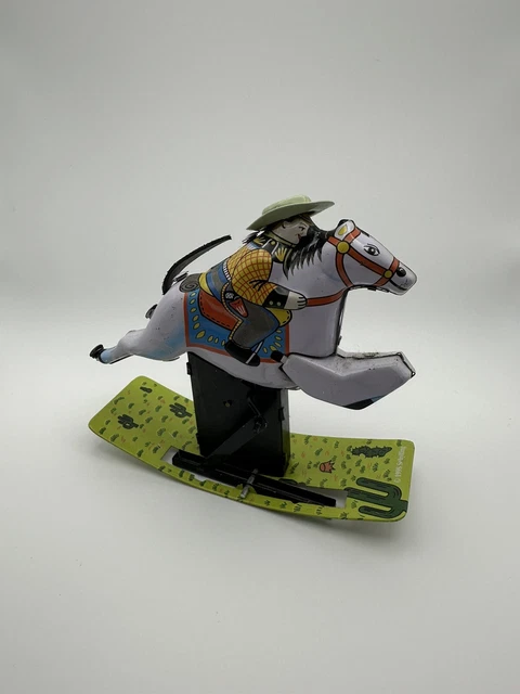 POUR PIÈCES ANCIEN Jouet Cheval de Course Moteur Clé & Cow Boy Rodéo Alps Japan EUR 7,95 - FR