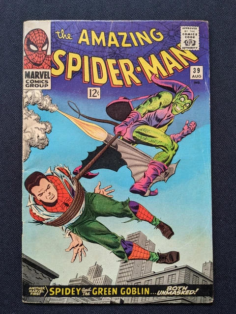 AMAZING SPIDER-MAN 39 🔑 1966 Marvel Green Goblin LEE ROMITA SILVER AGE 🔥🔑