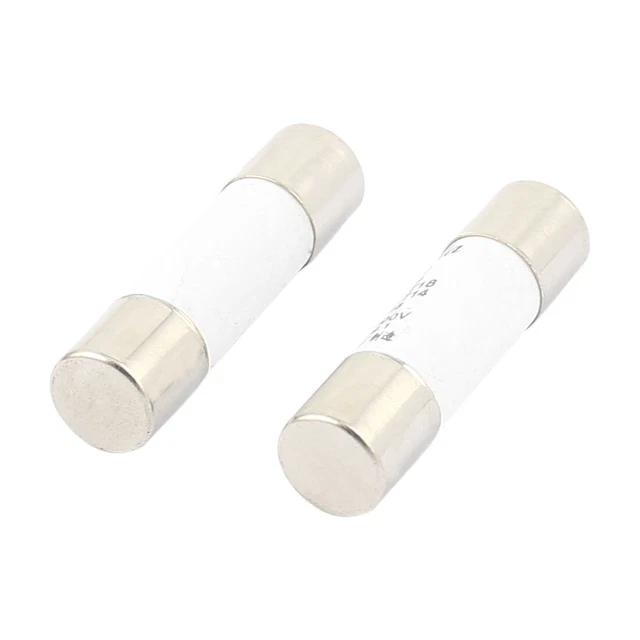 2pcs RO15 RT18 RT14 RT19 Tube cylindrique en céramique fusible 1A 500V 10mmx38mm