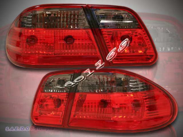 96-02 Mercedes Benz W210 EClass E300/E320/E430/E55 AMG Tail Lights Red SMOKE