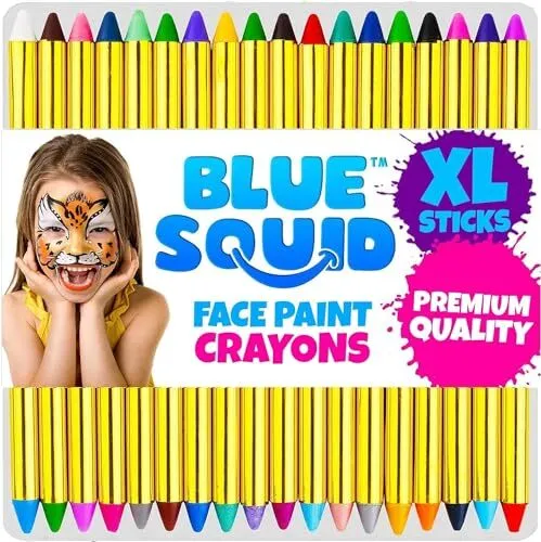 CRAYONS DE PEINTURE Visage pour Enfants Blue Squid - Kit Étui 36