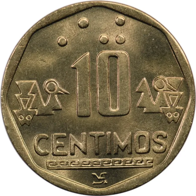 Peru - 10 Centimos - 1998 - Unc